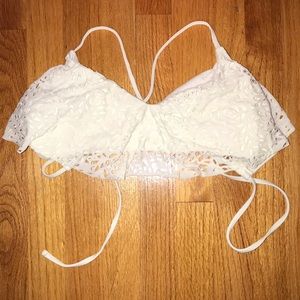 NWOT white bikini top